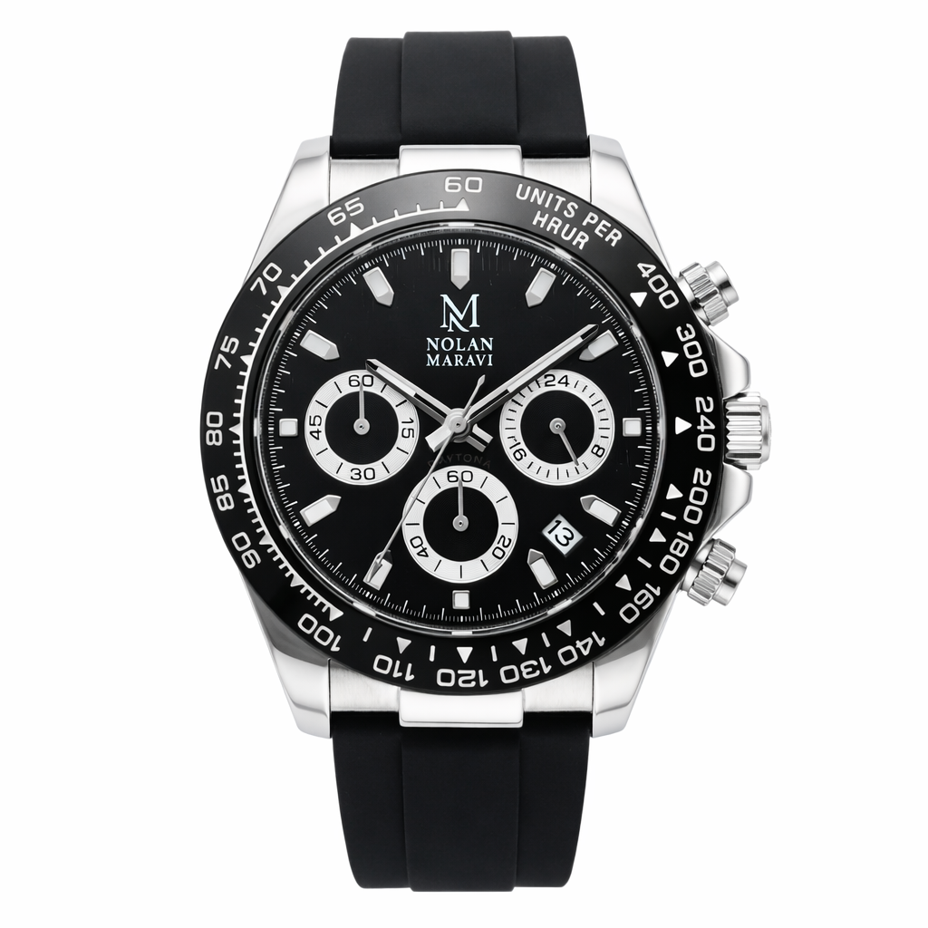 Nolan Maravi Chronographe 40 mm bracelet Silicone noir