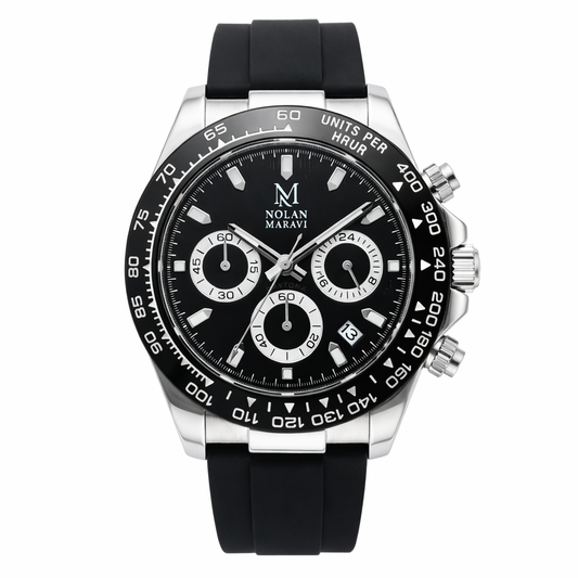 Nolan Maravi Chronographe 40 mm bracelet Silicone noir