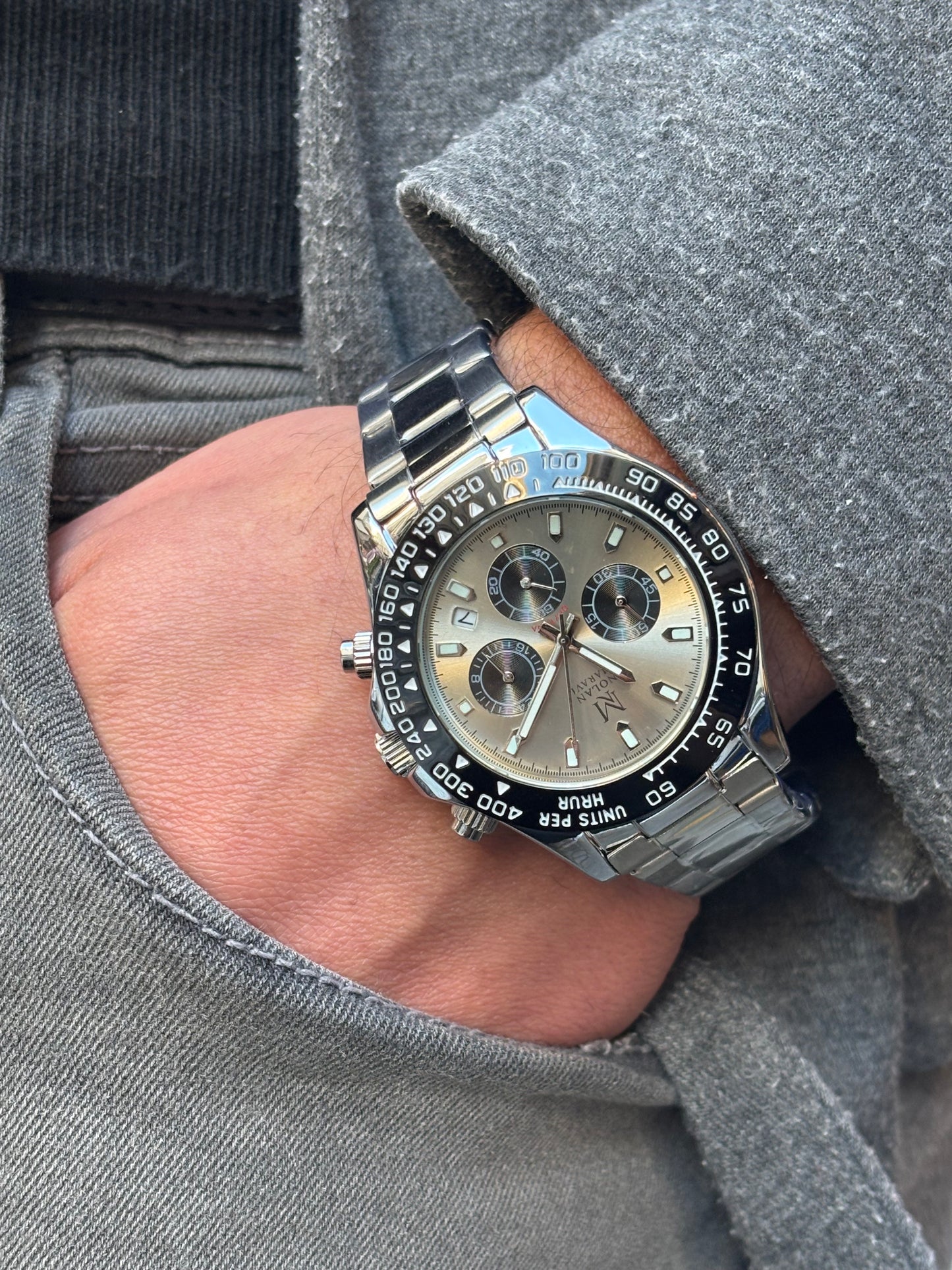 Chronographe 40 mm Silver Panda