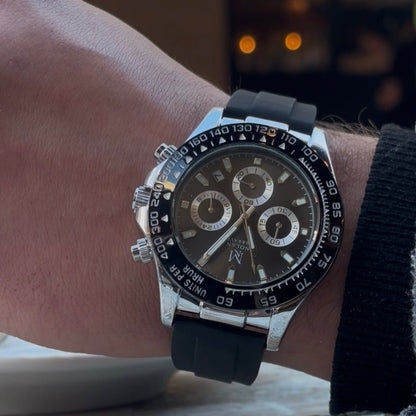 Nolan Maravi Chronographe 40 mm bracelet Silicone noir